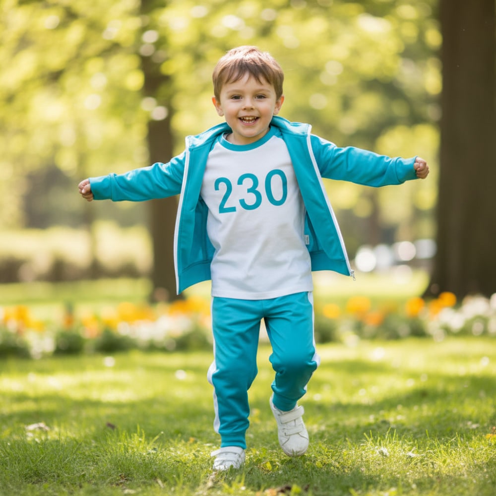 Set di costume da Halloween per bambini con giacca con cerniera, maglietta e pantaloni