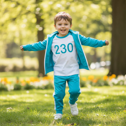 Set di costume da Halloween per bambini con giacca con cerniera, maglietta e pantaloni