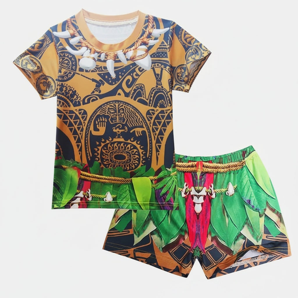 Kids Island Warrior Halloween Cosplay Costume Adventure Dress Up Set