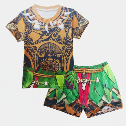 Kids Island Warrior Halloween Cosplay Costume Adventure Dress Up Set