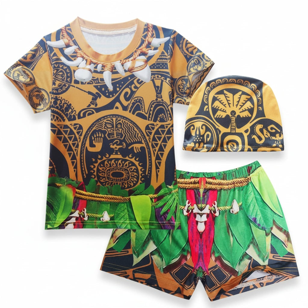 Kids Island Warrior Halloween Cosplay Costume Adventure Dress Up Set