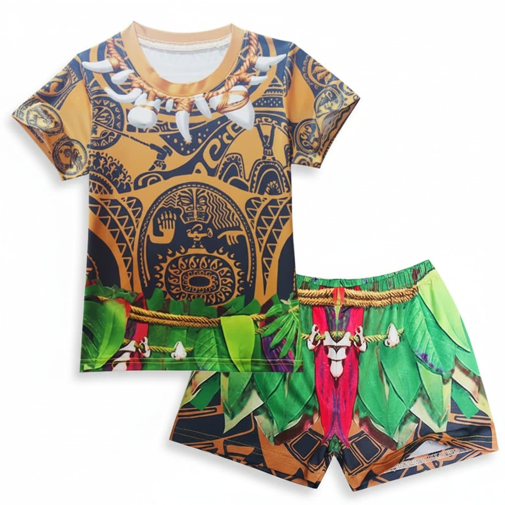 Kids Island Warrior Halloween Cosplay Costume Adventure Dress Up Set