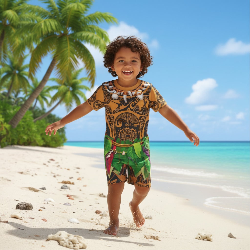 Kids Island Warrior Halloween Cosplay Costume Adventure Dress Up Set