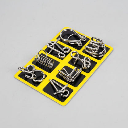 Kids Metal Brain Teaser Puzzle Set Logic Games