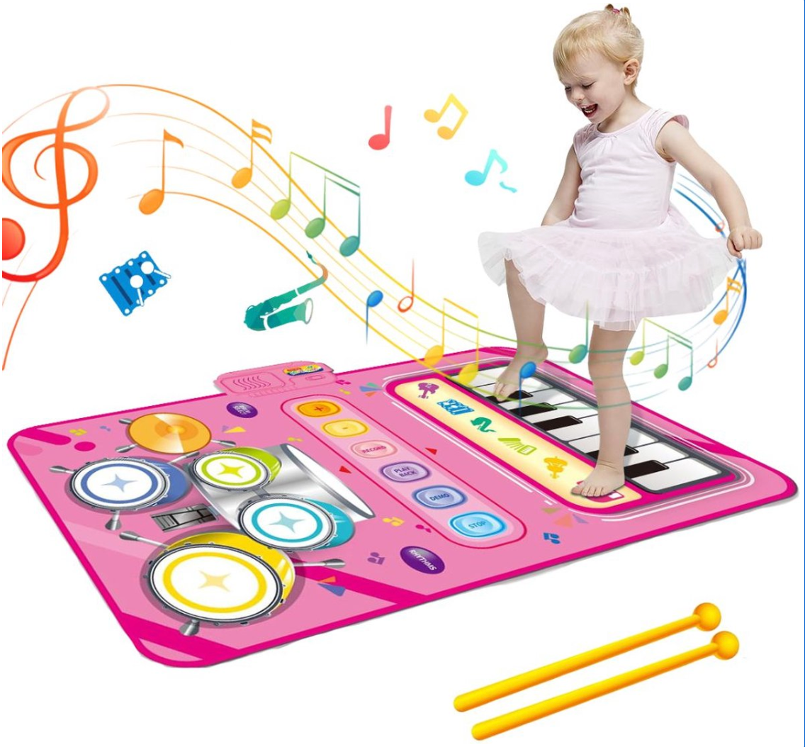 Kids Musical Dance Mat Interactive Piano Music Play Mat Educational Sound Toy