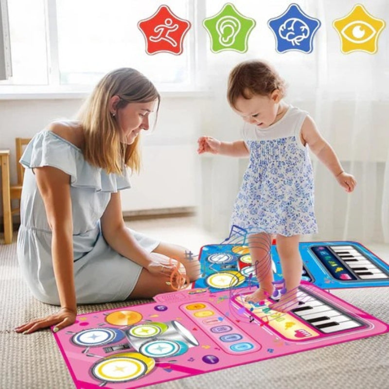 Kids Musical Dance Mat Interactive Piano Music Play Mat Educational Sound Toy