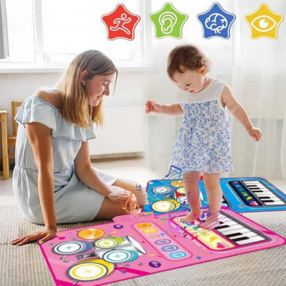 Kids Musical Dance Mat Interactive Piano Music Play Mat Educational Sound Toy