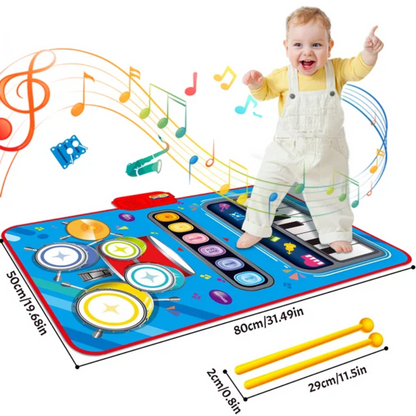 Kids Musical Dance Mat Interactive Piano Music Play Mat Educational Sound Toy