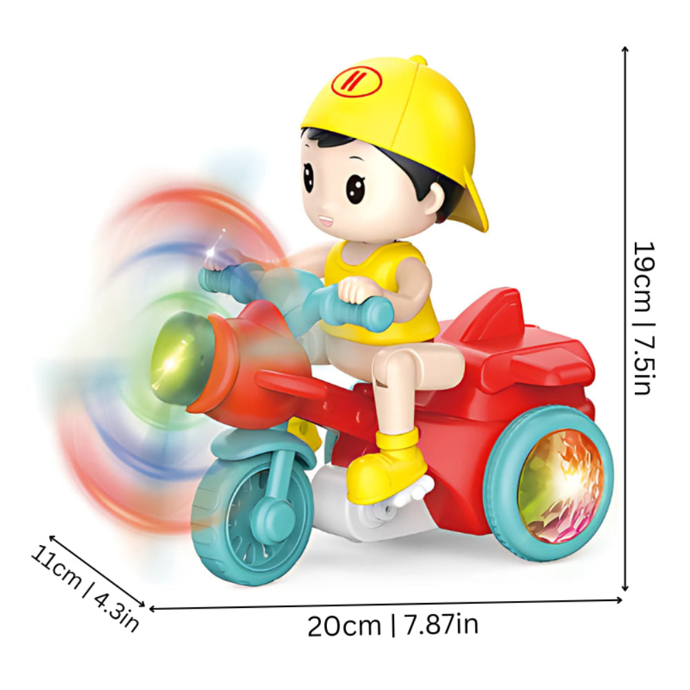 Kids Musical Light Up Spinning Motorcycle Toy