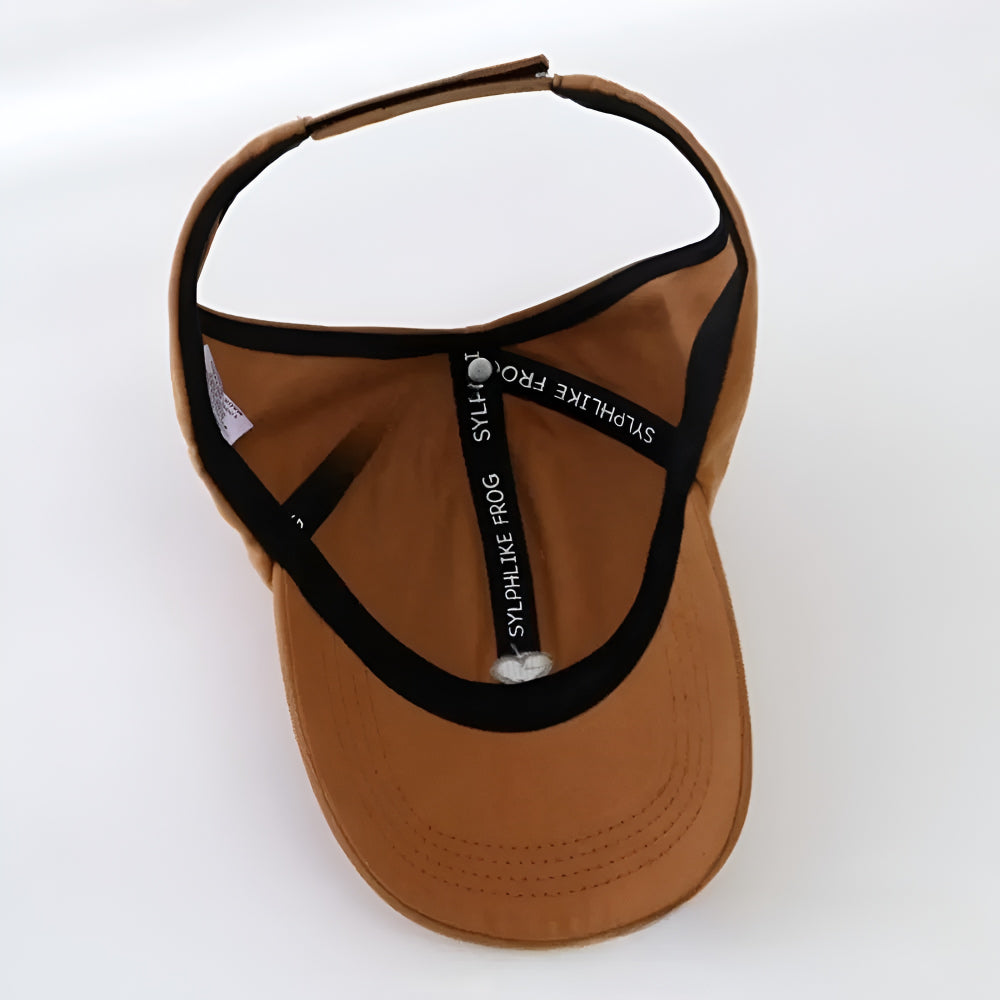 Kids Ponytail Baseball Cap with Curved Sun Shade