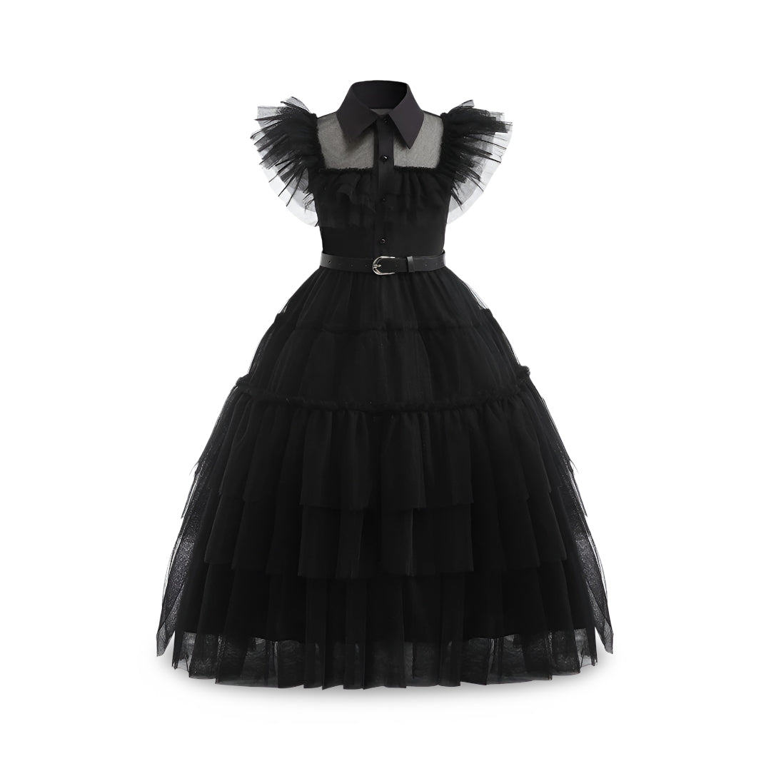 Kids Princess Halloween Costume Dress Layered Party Outfit