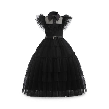 Kids Princess Halloween Costume Dress Layered Party Outfit