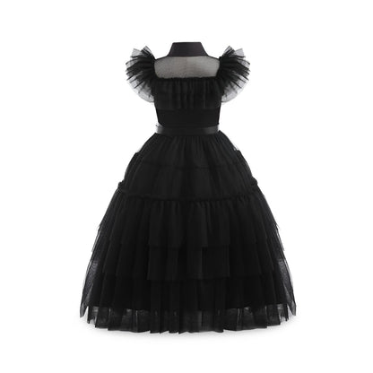 Kids Princess Halloween Costume Dress Layered Party Outfit
