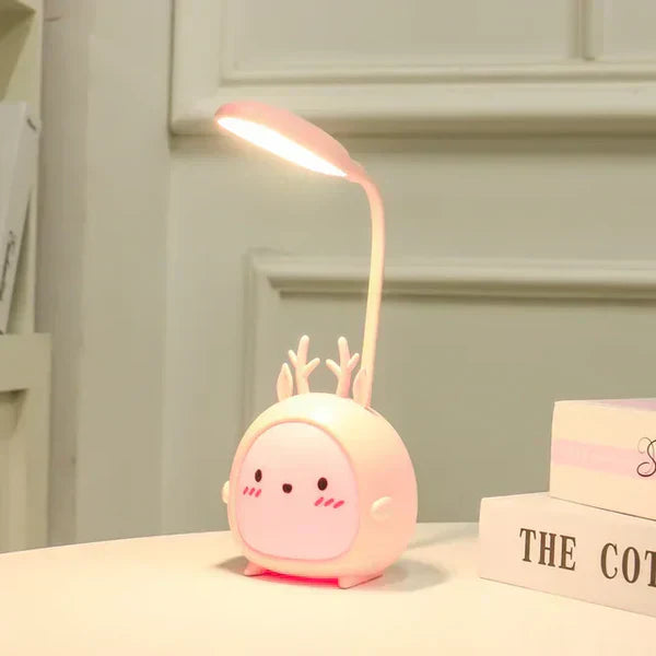 Kids Reading Lamp Cartoon Design USB Rechargeable Eye Care Desk Light