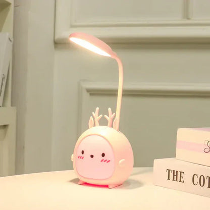 Kids Reading Lamp Cartoon Design USB Rechargeable Eye Care Desk Light