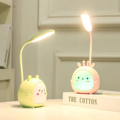 Kids Reading Lamp Cartoon Design USB Rechargeable Eye Care Desk Light