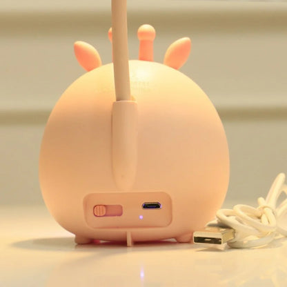 Kids Reading Lamp Cartoon Design USB Rechargeable Eye Care Desk Light