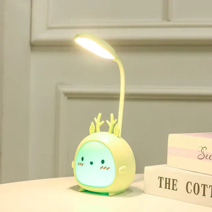 Kids Reading Lamp Cartoon Design USB Rechargeable Eye Care Desk Light