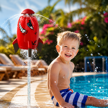 Kids Rocket Water Sprinkler for Backyard Summer Play