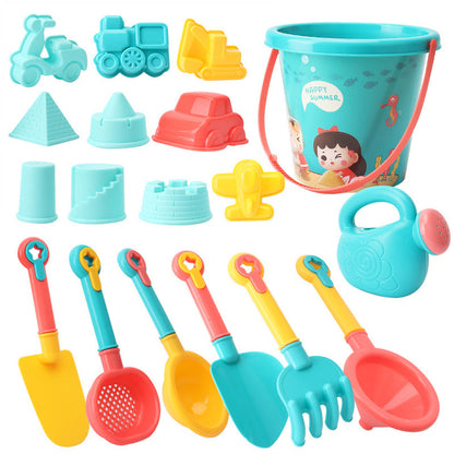 Kids Sand Play Set Beach Sandbox Toys with Bucket Shovel and Molds