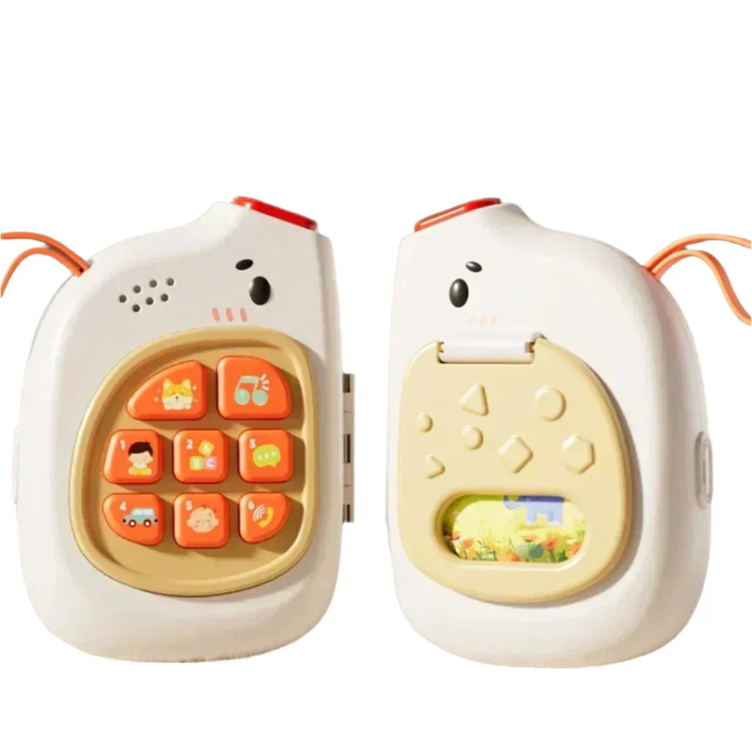Kids Sensory Learning Phone Toy with Music Lights and Textured Interactive Buttons