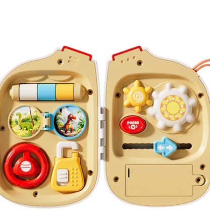 Kids Sensory Learning Phone Toy with Music Lights and Textured Interactive Buttons