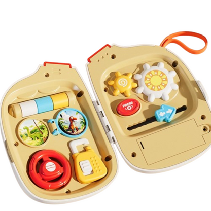 Kids Sensory Learning Phone Toy with Music Lights and Textured Interactive Buttons