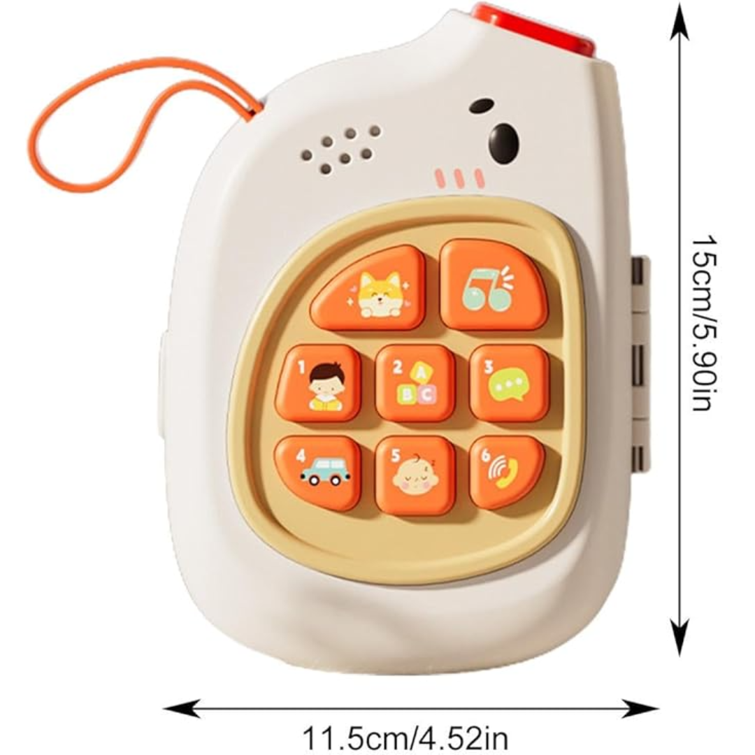 Kids Sensory Learning Phone Toy with Music Lights and Textured Interactive Buttons