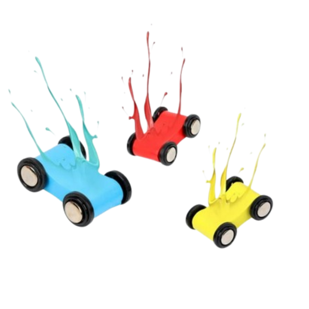 Kids Steering Wheel Car Ramp Racing Toy for Motor Skills Hand Eye Coordination and Learning
