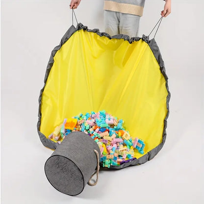 Kids Toy Storage Bag Drawstring Play Mat Organizer Large Toy Storage Tote for Easy Cleanup