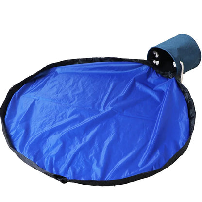 Kids Toy Storage Bag Drawstring Play Mat Organizer Large Toy Storage Tote for Easy Cleanup