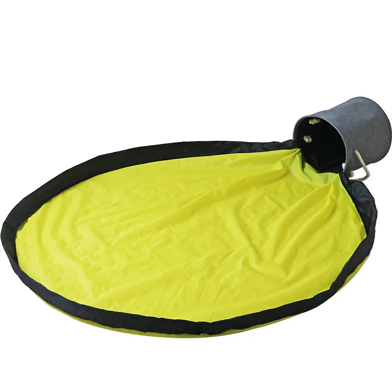 Kids Toy Storage Bag Drawstring Play Mat Organizer Large Toy Storage Tote for Easy Cleanup