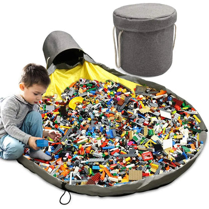 Kids Toy Storage Bag Drawstring Play Mat Organizer Large Toy Storage Tote for Easy Cleanup