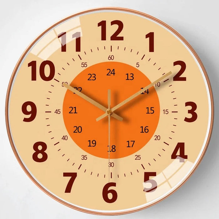 Kids Wall Clock with Large Numbers Fun Learning Room Decor