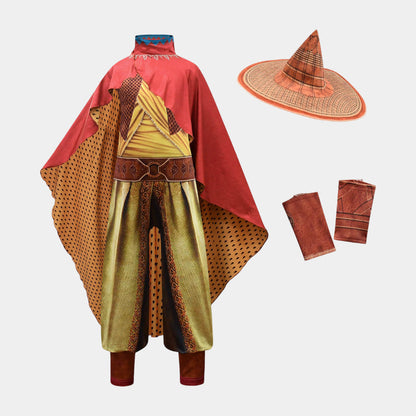 Kids Witch Halloween Costume Cape Hat Party Dress Up Set