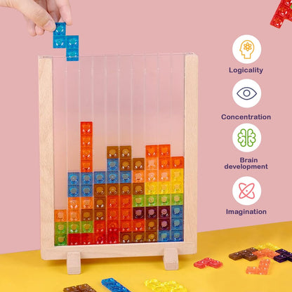 Kids Wooden Puzzle Board Shape Sorting Blocks Brain Teaser Learning Toy