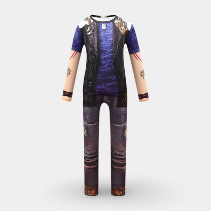 Kids Zombie Halloween Costume Jumpsuit Hoodie Party Dress Up Outfit