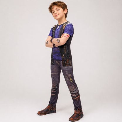 Kids Zombie Halloween Costume Jumpsuit Hoodie Party Dress Up Outfit