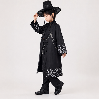Halloweenkostumesæt med koreansk hanbok - traditionelt cosplayfestkostume