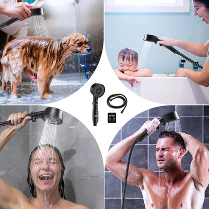 LCD Shower Head with Temperature Display High Pressure Adjustable Spray Modes