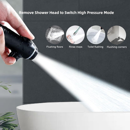 LCD Shower Head with Temperature Display High Pressure Adjustable Spray Modes