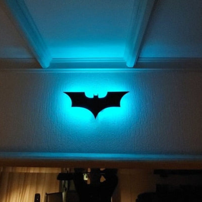 LED Batman Wall Light RGB Remote Control Color Changing Bedroom Lighting