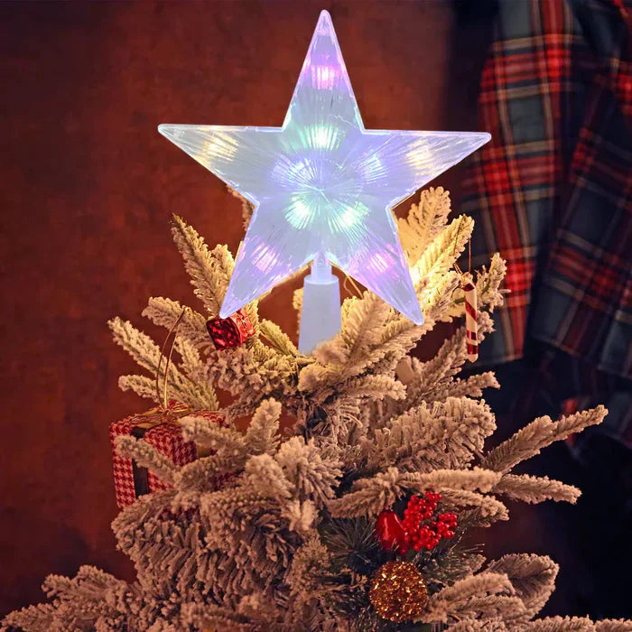 LED Christmas Tree Star Topper – Sparkling Star Light Decoration for Xmas Tree