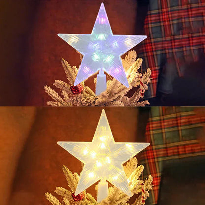 LED Christmas Tree Star Topper – Sparkling Star Light Decoration for Xmas Tree