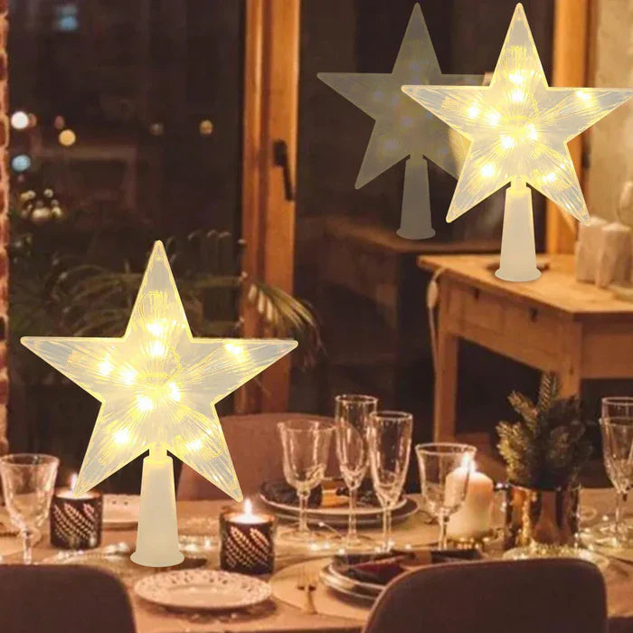 LED Christmas Tree Star Topper – Sparkling Star Light Decoration for Xmas Tree