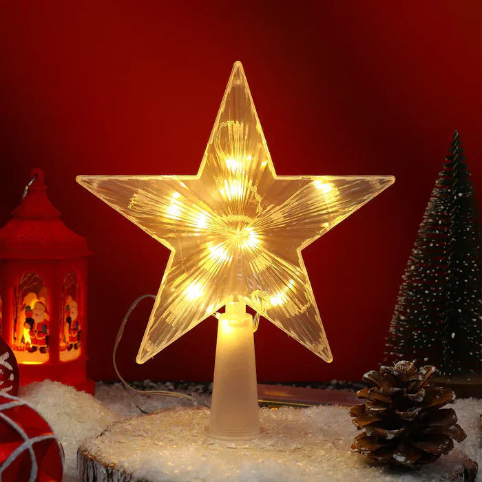 LED Christmas Tree Star Topper – Sparkling Star Light Decoration for Xmas Tree