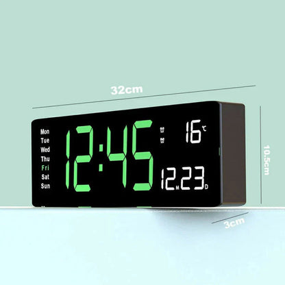 LED Digital Clock with Remote Control Large Display Temperature Date