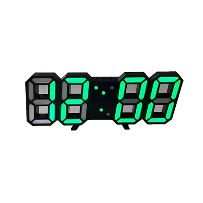 LED Digital Wall Clock Large 3D Display Automatic Night Mode USB