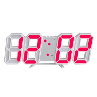 LED Digital Wall Clock Large 3D Display Automatic Night Mode USB