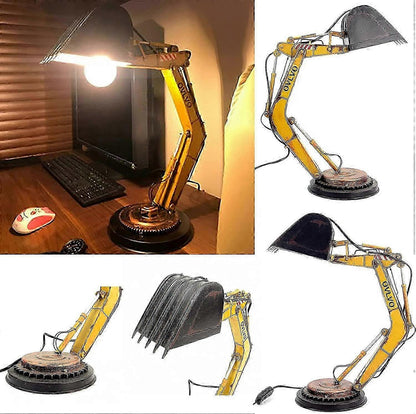 LED Excavator Table Lamp Industrial Construction Design Desk Light